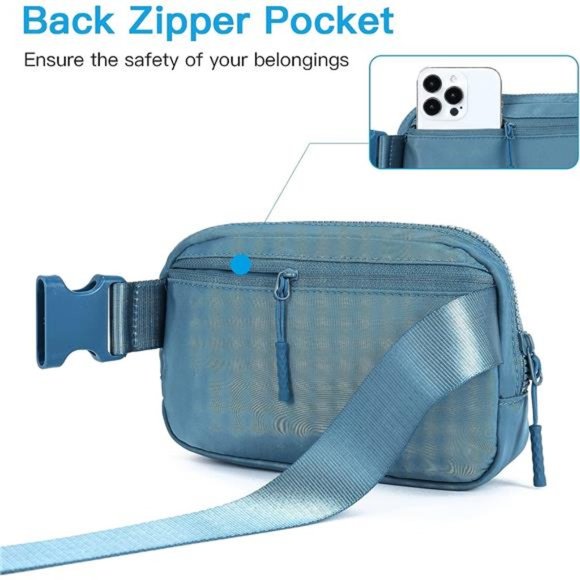Belt Bag for Women Men Blue - Picture 6 of 6